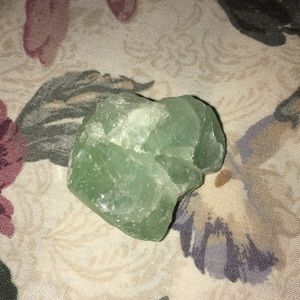 Green fluorite crystal